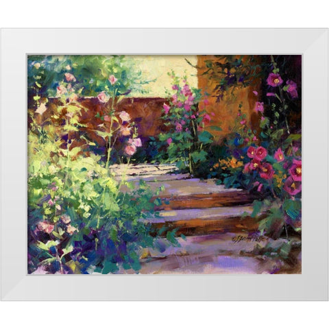 Summer Path White Modern Wood Framed Art Print by Pollard, Julie G.
