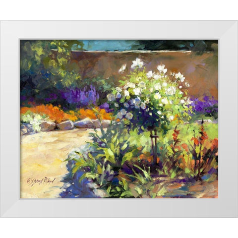 Rosa Carmela White Modern Wood Framed Art Print by Pollard, Julie G.