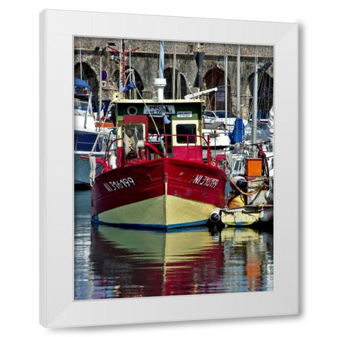 Antibes Harbor I White Modern Wood Framed Art Print by Perry, Rachel