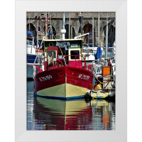 Antibes Harbor I White Modern Wood Framed Art Print by Perry, Rachel