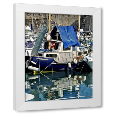 Antibes Harbor II White Modern Wood Framed Art Print by Perry, Rachel
