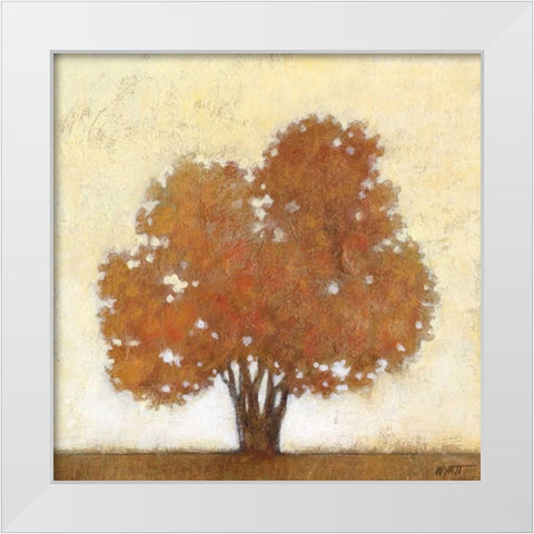 Autumn Morning White Modern Wood Framed Art Print by Wyatt Jr., Norman