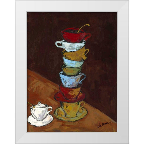 Tipped II White Modern Wood Framed Art Print by Hebert, Deann