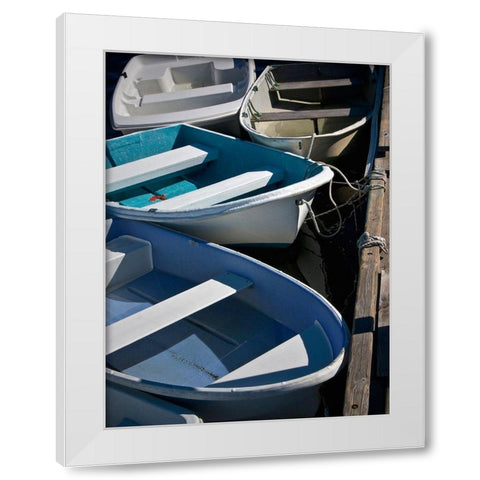 Row Boats IV White Modern Wood Framed Art Print by Perry, Rachel