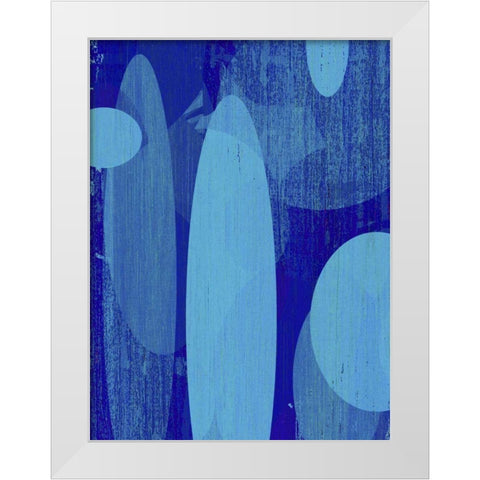 Ocean Ellipses II White Modern Wood Framed Art Print by Mountain, Ricki