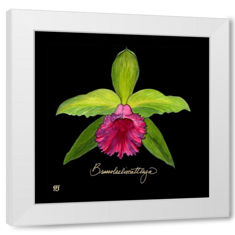 Vivid Orchid I White Modern Wood Framed Art Print by Joyner, Ginny