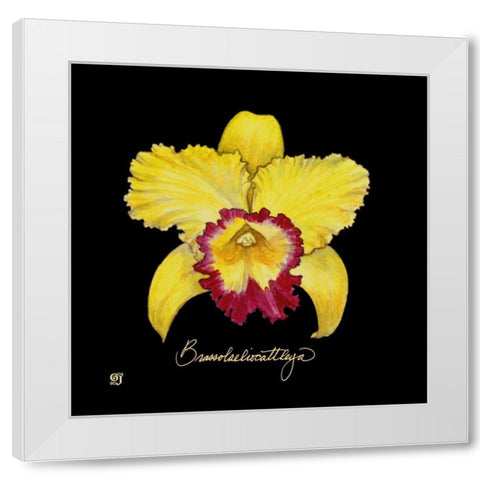 Vivid Orchid VII White Modern Wood Framed Art Print by Joyner, Ginny