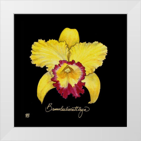 Vivid Orchid VII White Modern Wood Framed Art Print by Joyner, Ginny
