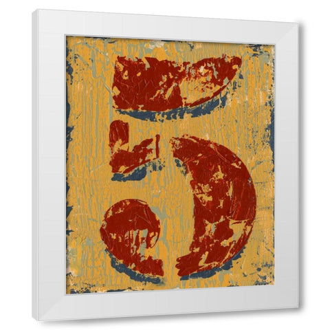 Vintage Numbers V White Modern Wood Framed Art Print by Harper, Ethan