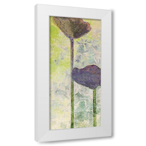 Quad Poppy II White Modern Wood Framed Art Print by Mountain, Ricki