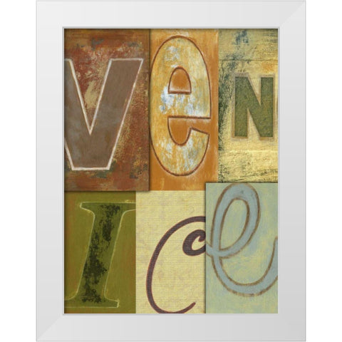 Venice White Modern Wood Framed Art Print by Vision Studio