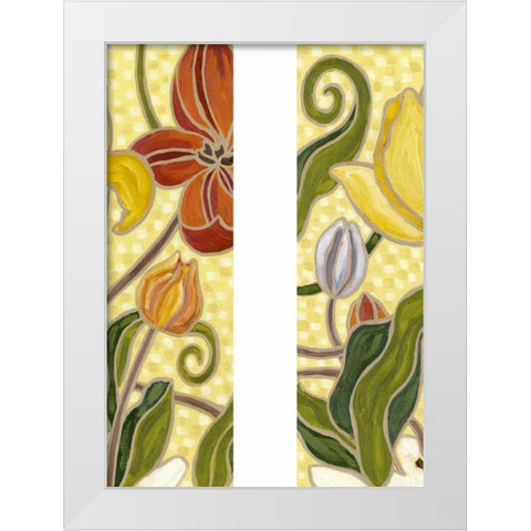 Mini Sunny Garden II (2-Up) White Modern Wood Framed Art Print by Deans, Karen