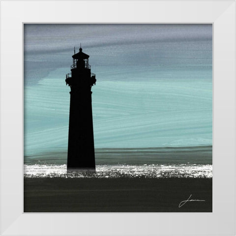 Dusky Sea I White Modern Wood Framed Art Print by Burghardt, James