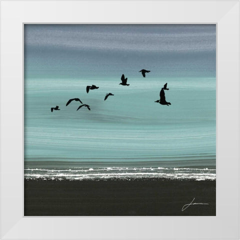 Dusky Sea II White Modern Wood Framed Art Print by Burghardt, James
