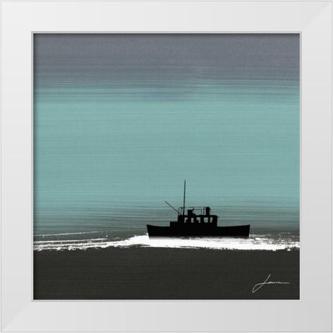 Dusky Sea III White Modern Wood Framed Art Print by Burghardt, James