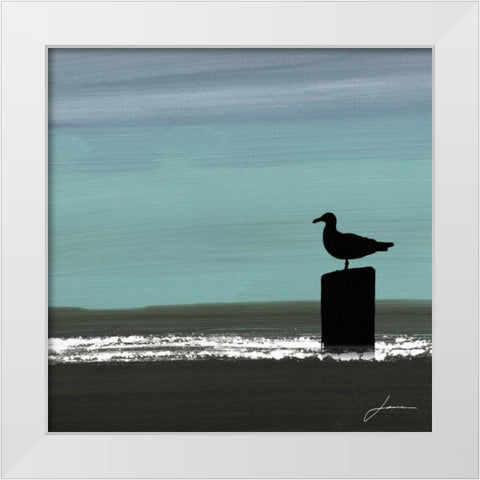 Dusky Sea IV White Modern Wood Framed Art Print by Burghardt, James