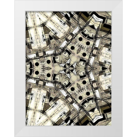 Complex III White Modern Wood Framed Art Print by Burghardt, James