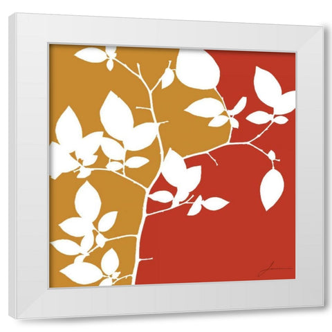 Split Stem I White Modern Wood Framed Art Print by Burghardt, James