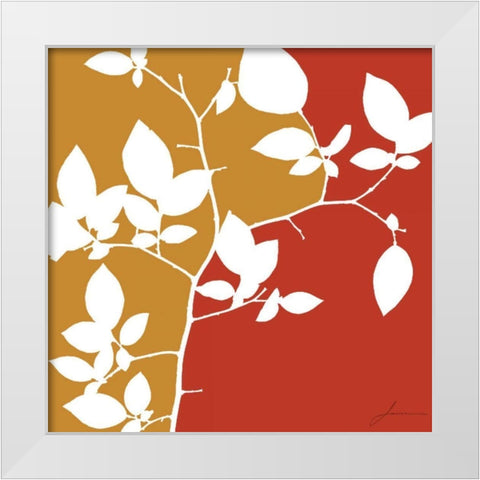 Split Stem I White Modern Wood Framed Art Print by Burghardt, James