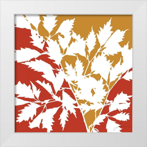 Split Stem II White Modern Wood Framed Art Print by Burghardt, James