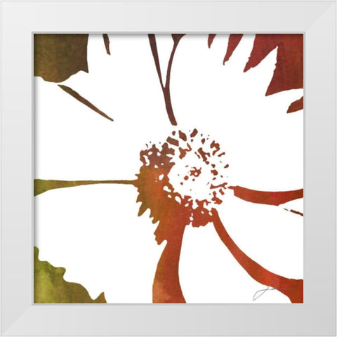 Peace Flowers III White Modern Wood Framed Art Print by Burghardt, James