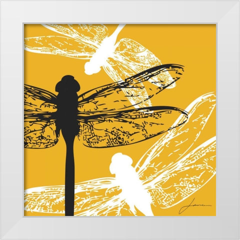 Pop Fly I White Modern Wood Framed Art Print by Burghardt, James