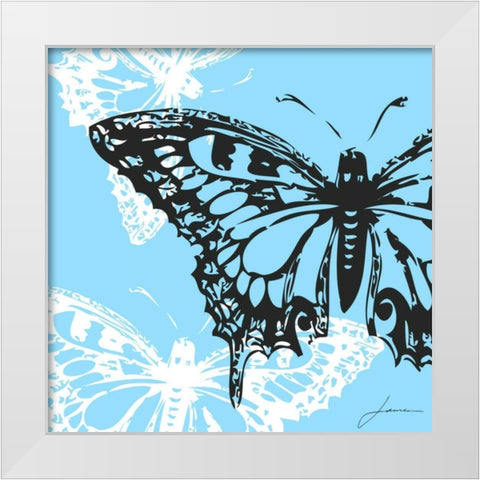 Pop Fly III White Modern Wood Framed Art Print by Burghardt, James