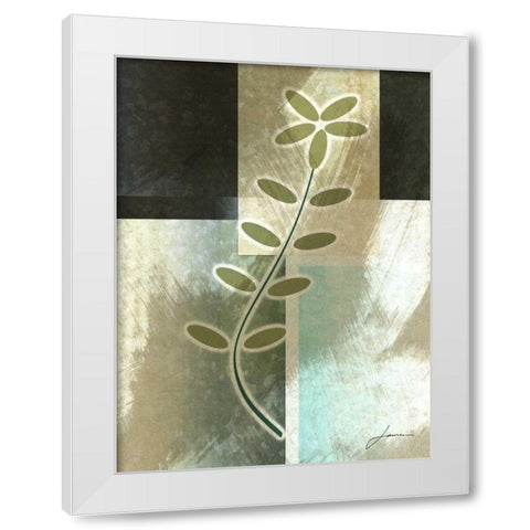 Brushed Metro Stems II White Modern Wood Framed Art Print by Burghardt, James