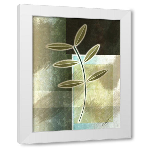 Brushed Metro Stems III White Modern Wood Framed Art Print by Burghardt, James