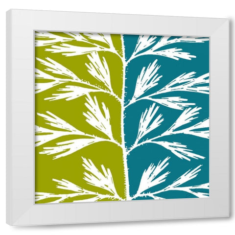 Duo Stem III White Modern Wood Framed Art Print by Burghardt, James