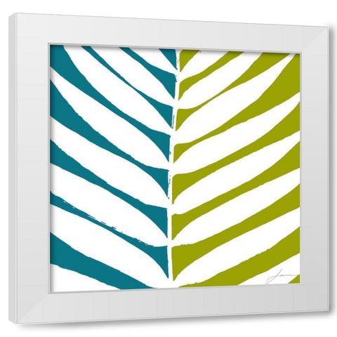 Duo Stem IV White Modern Wood Framed Art Print by Burghardt, James