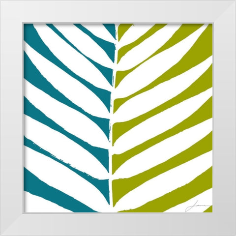 Duo Stem IV White Modern Wood Framed Art Print by Burghardt, James