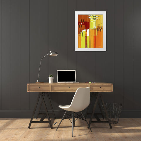 Uplift II White Modern Wood Framed Art Print by Burghardt, James