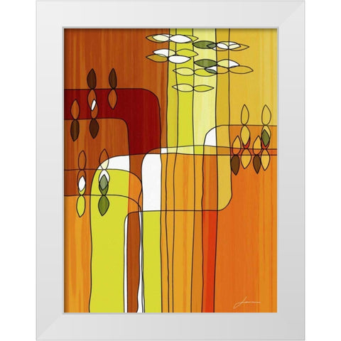 Uplift II White Modern Wood Framed Art Print by Burghardt, James