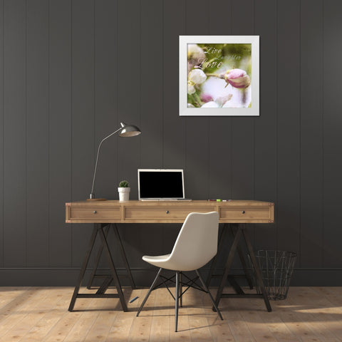 Blossoming Inspiration I White Modern Wood Framed Art Print by Open Journey