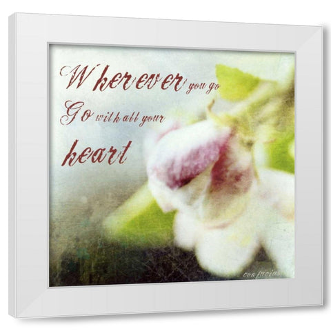 Blossoming Inspiration II White Modern Wood Framed Art Print by Open Journey