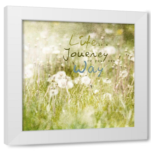 Blossoming Inspiration IV White Modern Wood Framed Art Print by Open Journey