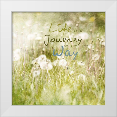 Blossoming Inspiration IV White Modern Wood Framed Art Print by Open Journey