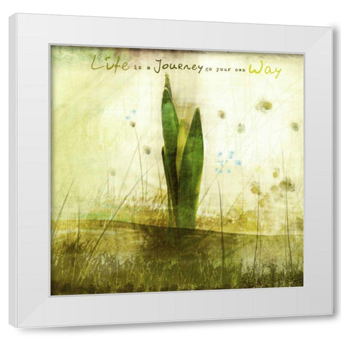 Blossoming Inspiration V White Modern Wood Framed Art Print by Open Journey
