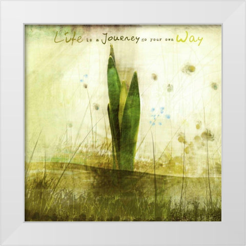 Blossoming Inspiration V White Modern Wood Framed Art Print by Open Journey