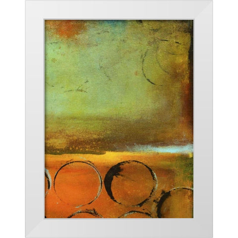 Round the Block II White Modern Wood Framed Art Print by Ashley, Erin