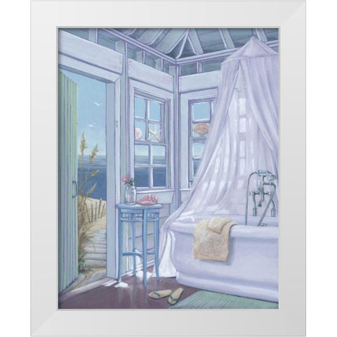 Coastal Breeze I White Modern Wood Framed Art Print by McIntyre, Joelle