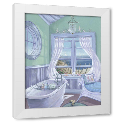 Coastal Breeze II White Modern Wood Framed Art Print by McIntyre, Joelle