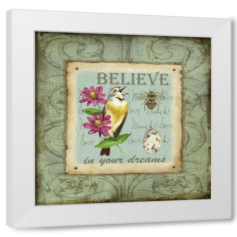 Wings of Wonder IV White Modern Wood Framed Art Print by Maday, Jane