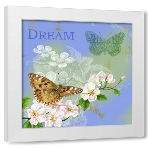 Butterflies Inspire II White Modern Wood Framed Art Print by Maday, Jane