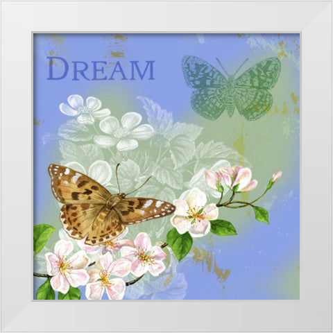Butterflies Inspire II White Modern Wood Framed Art Print by Maday, Jane