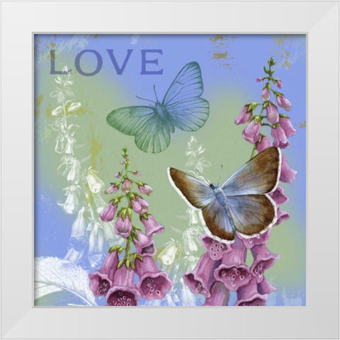 Butterflies Inspire IV White Modern Wood Framed Art Print by Maday, Jane