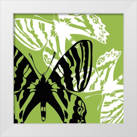 Pop Fly VI White Modern Wood Framed Art Print by Burghardt, James