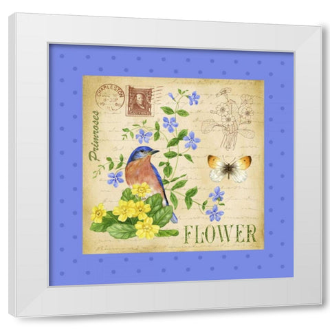 Blooming Garden I White Modern Wood Framed Art Print by Maday, Jane
