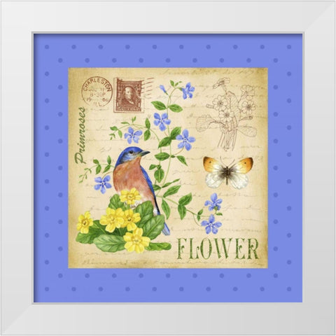 Blooming Garden I White Modern Wood Framed Art Print by Maday, Jane